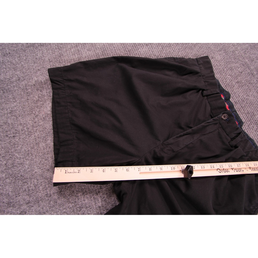 Polo Ralph Lauren Mens Black Pleated Chino Shorts Tartan Crest Preppy 32 - Picture 9 of 11